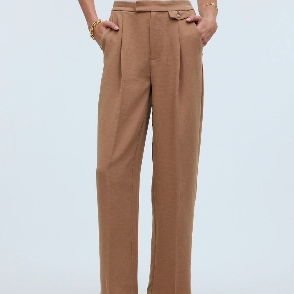Madewell NWT The Rosedale High Rise Straight Pant in Crepe - Carved Wood